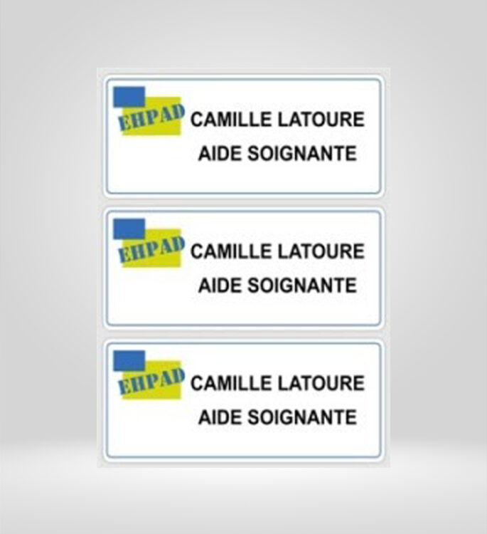 Etiquettes textile pré-imprimées à thermofixer
